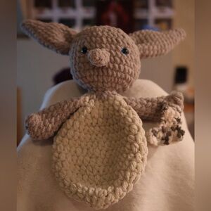 Gray and Cream Plush Dobby the elf plush lovey toy